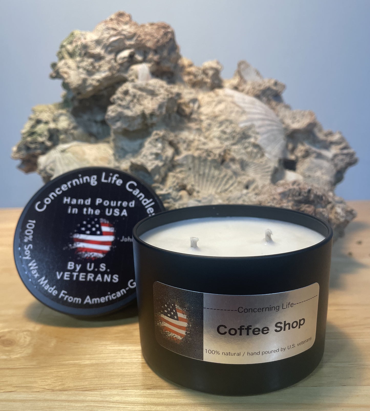 Aromatherapy Scented Candle - Hand Poured by US Veterans - American Grown 100% Soy – Candles Scented for Men & Women – 6.5oz Clean Burning Cotton Wicks – U.S. Veteran Owned Small Business