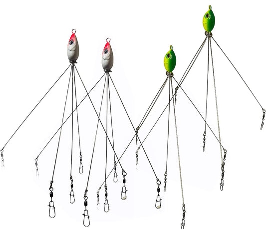 Alabama Rig 5 Arm Umbrella Fishing Rig- Set of 4