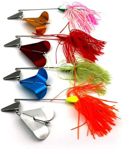 Buzzbait Spinnerbait Lures - Pack of 4