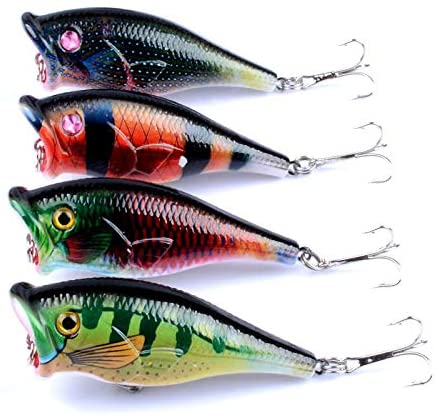 Topwater Popper Lures- Set of 4