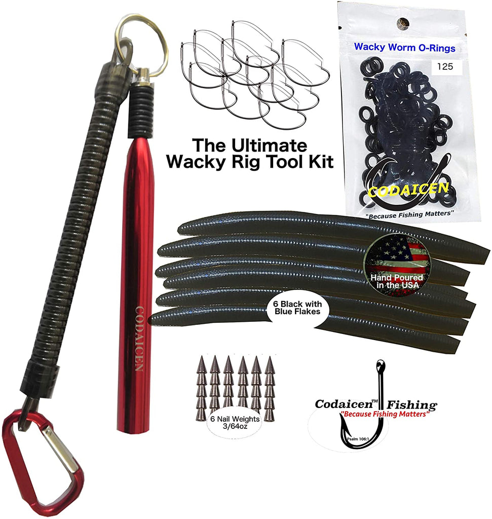 The Ultimate Wacky Rig Worm Fishing Tool Kit - Wacky Rig Tool, 125 Wac –  Codaicen Fishing