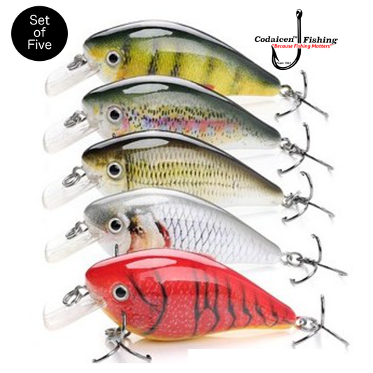 Life-Like Crankbait Fishing Lures- Set of 5