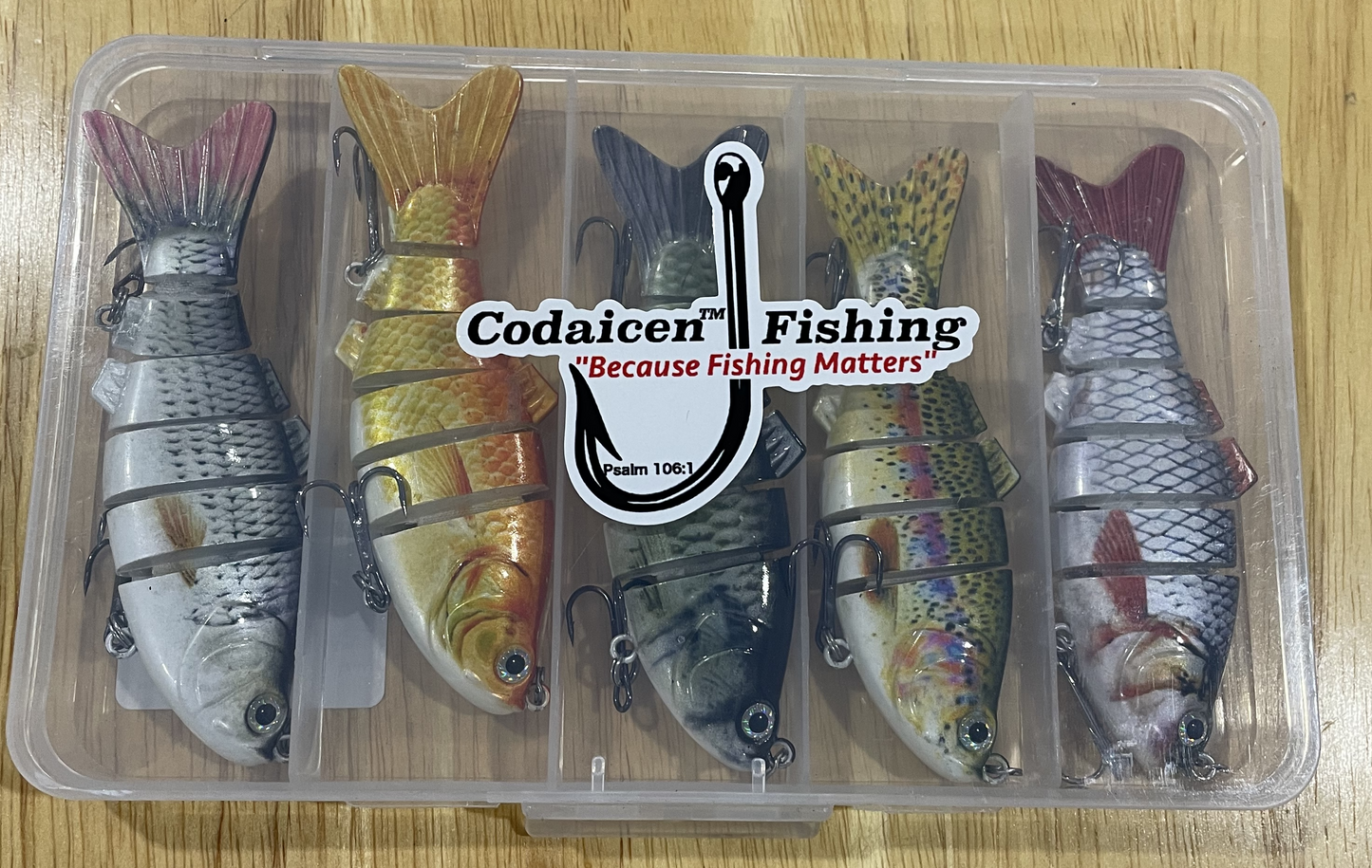 Limited Special on Codaicen 5 Fishing Lure Glide Baits for Bass, Northern Pike, Walleye - Multi Jointed Swimbaits - Realistic Slow Sinking Lifelike Bass Lures