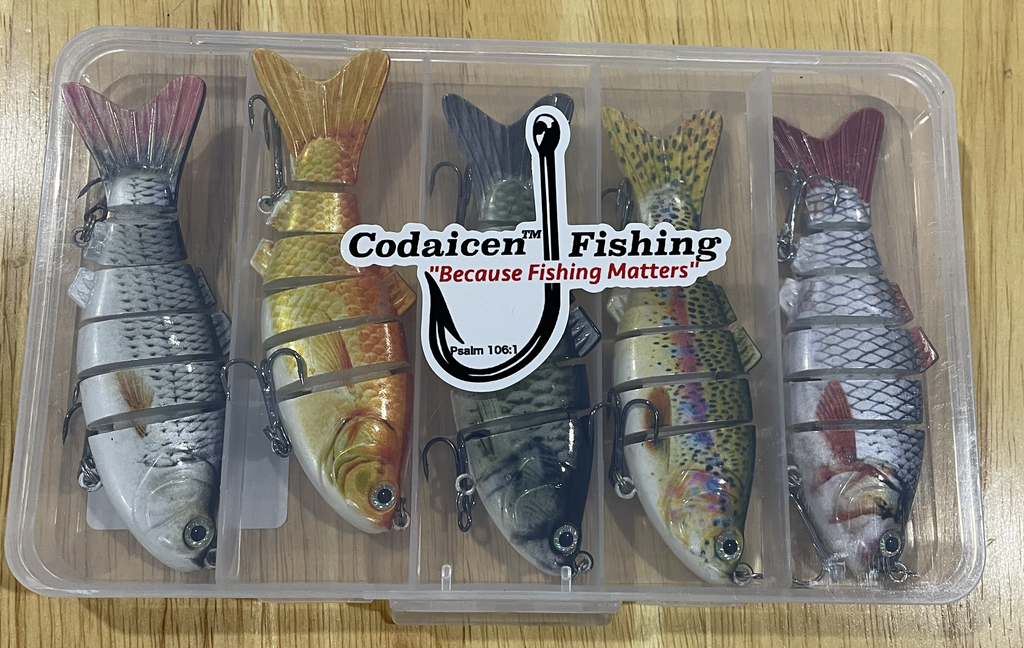 Fishing s for Bass, Trout, Fish - Realistic Multi Jointed Fish Swimbaits -  Freshwater and Saltwater Crankbaits 
