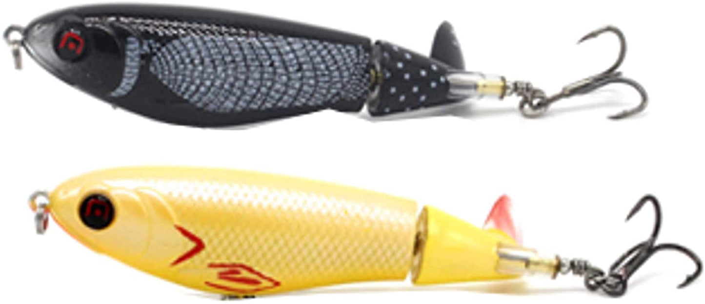 Topwater Plopper - 2 pack Black Loon/Yellow Bone